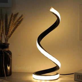 Luminária de Mesa LED Design Espiral com Controle de Intensidade