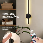 Luminária de Parede sem Fio - Design Minimalista - LED