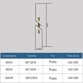 Luminária de Parede LED - Arandela Moderna