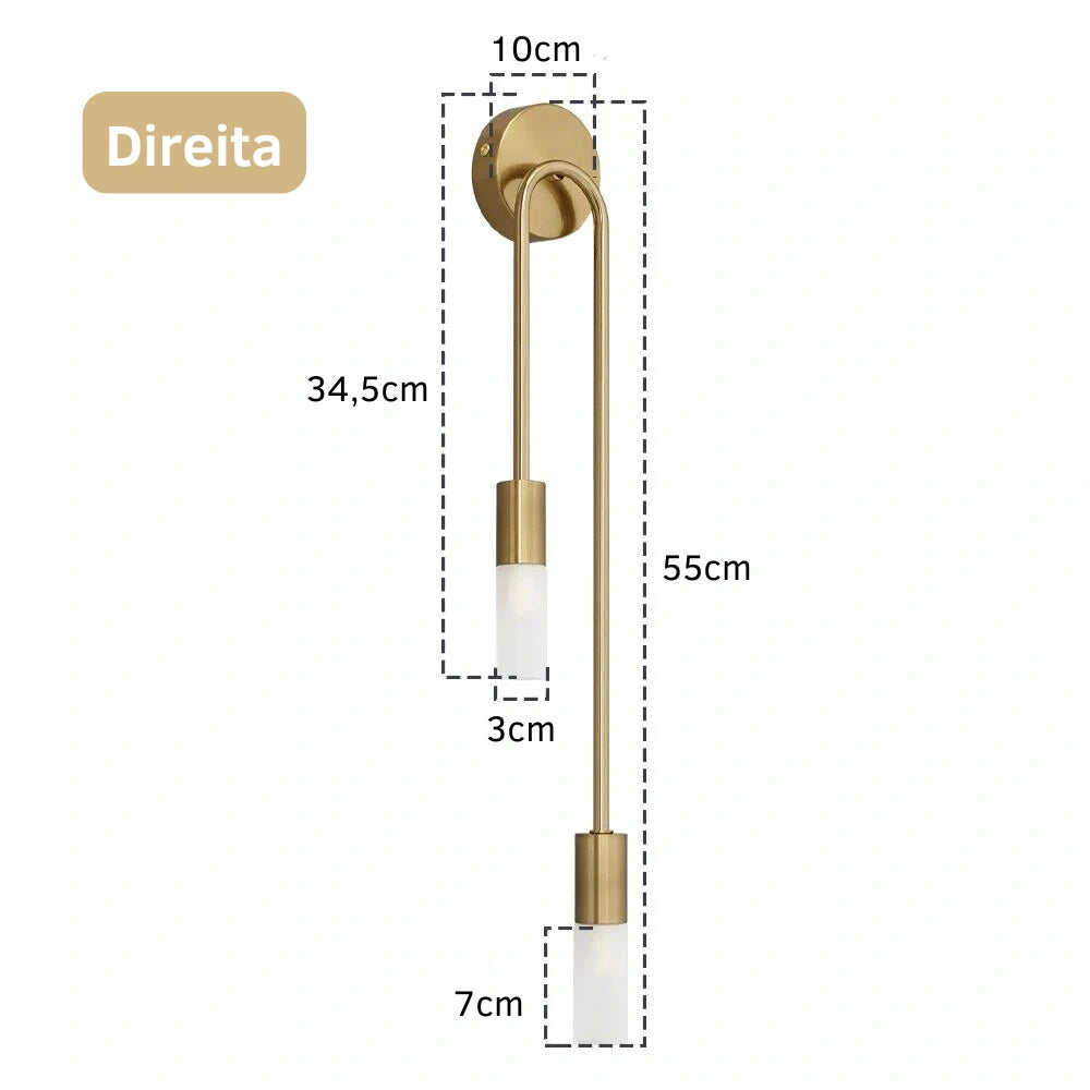 Luminária de Parede de Luxo - Design Moderno em LED