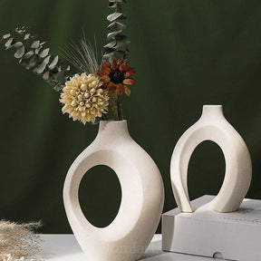 Conjunto de Vaso Cerâmico Decorativo - Vaso de Flor