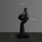 Estatueta Decorativa de Resina - Design Rosto