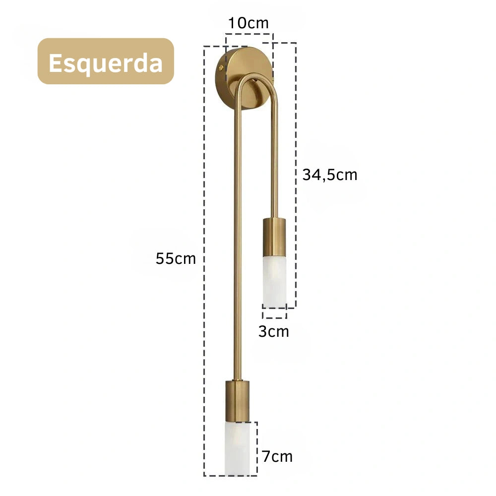 Luminária de Parede de Luxo - Design Moderno em LED